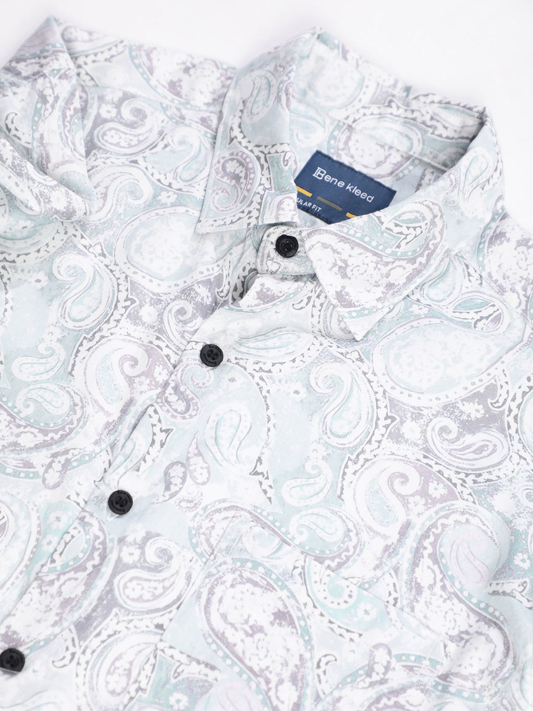 Bene Kleed Ethnic Motifs Printed Spread Collar Cotton Casual Shirt