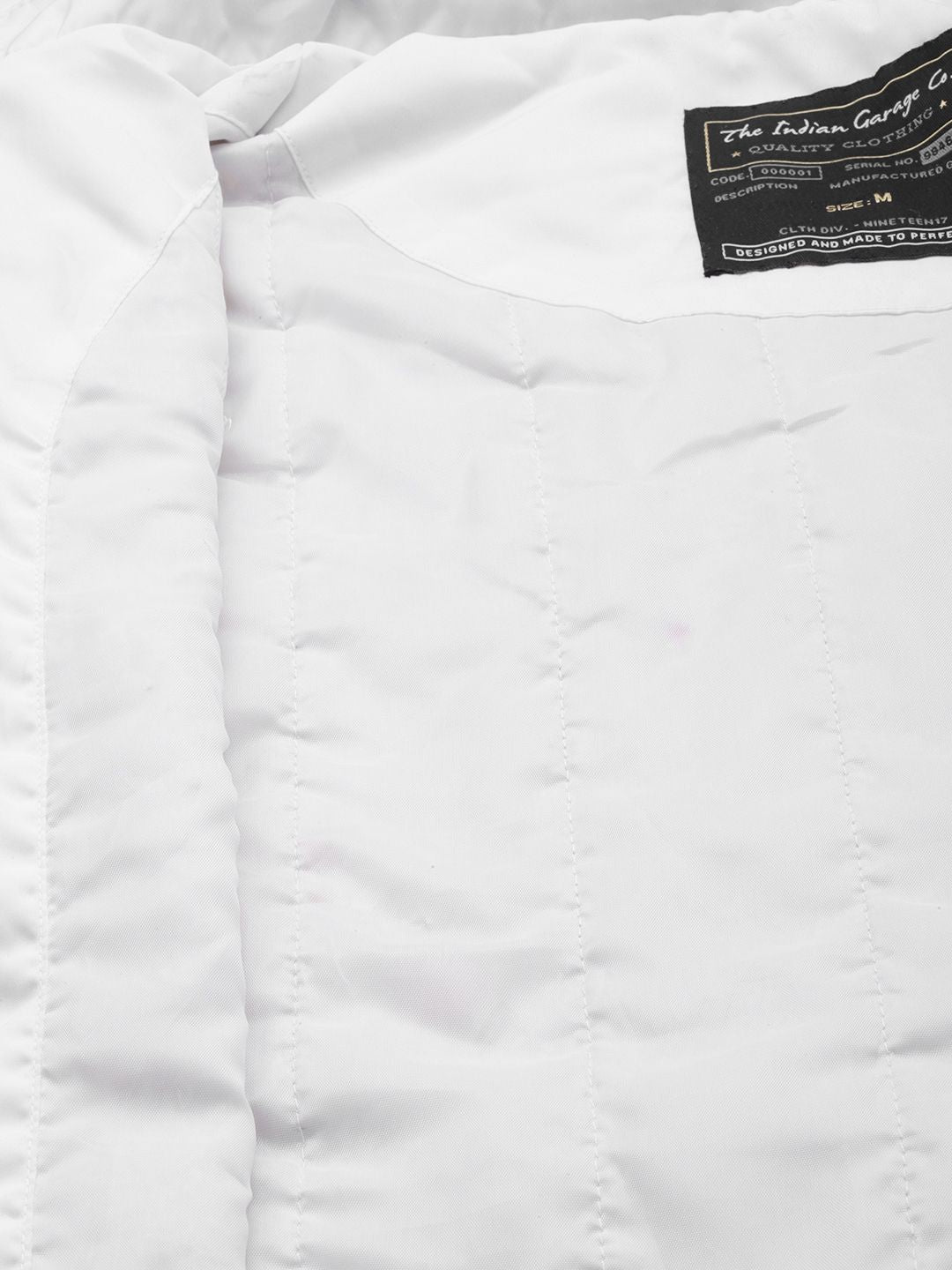 The Indian Garage Co Men White Sporty Jacket