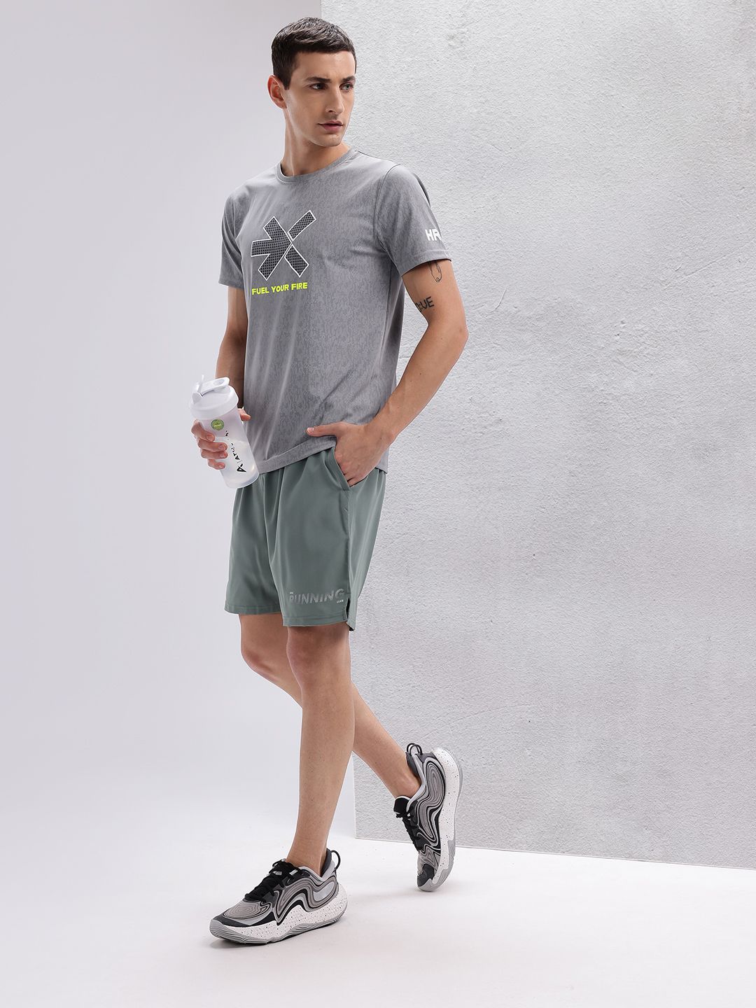 HRX by Hrithik Roshan Men Typography Print Rapid-Dry Running Shorts