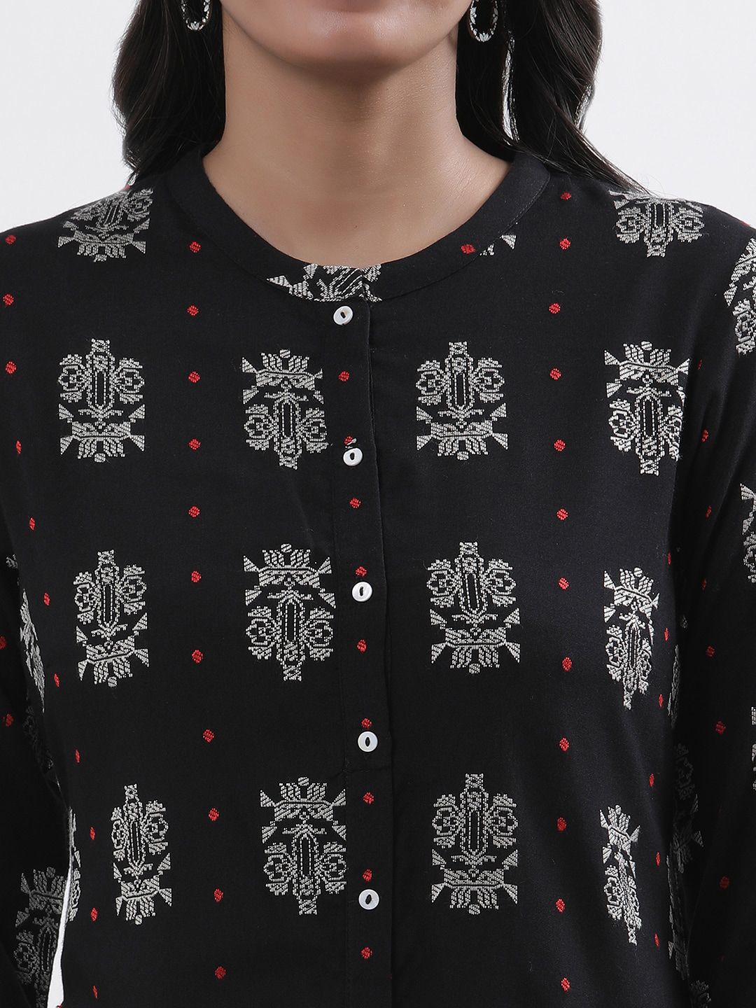 W Printed Regular Kurta with Palazzo