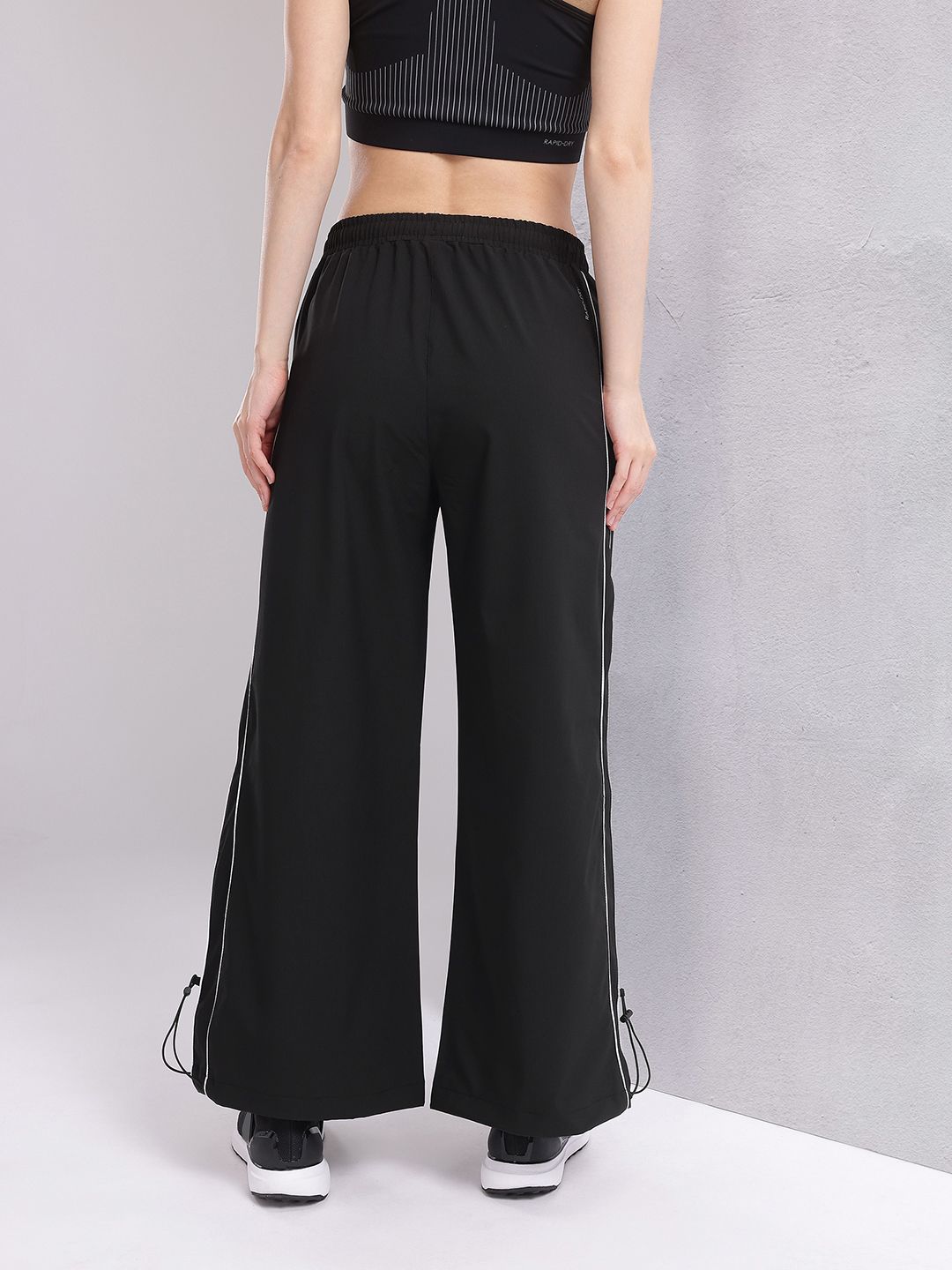 HRX by Hrithik Roshan Women Contrast Piping Rapid-Dry Flared Training Track Pants