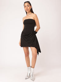 DressBerry Corsage Crush Draped Strapless Dress