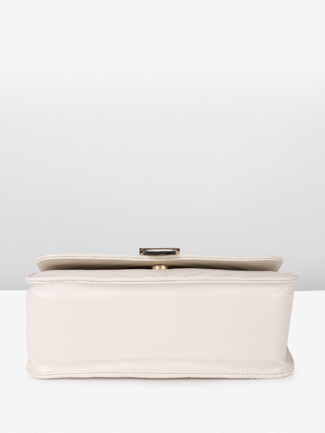 DressBerry Textured Structured Shoulder Bag with Quilted