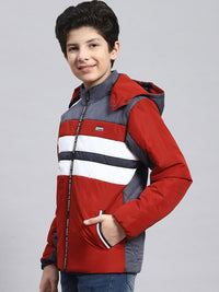 Monte Carlo Boys Lightweight Colourblocked Hooded Padded Jacket