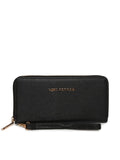 Lino Perros Women Black Solid Zip Around Wallet