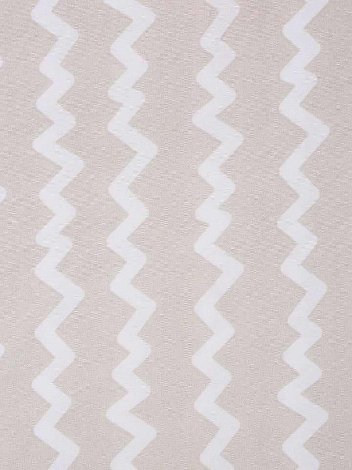 KLOTTHE Beige Chevron Cotton 300 TC Dilengkapi Cadar King Halus dengan 2 Sarung Bantal-98 x 87 inci