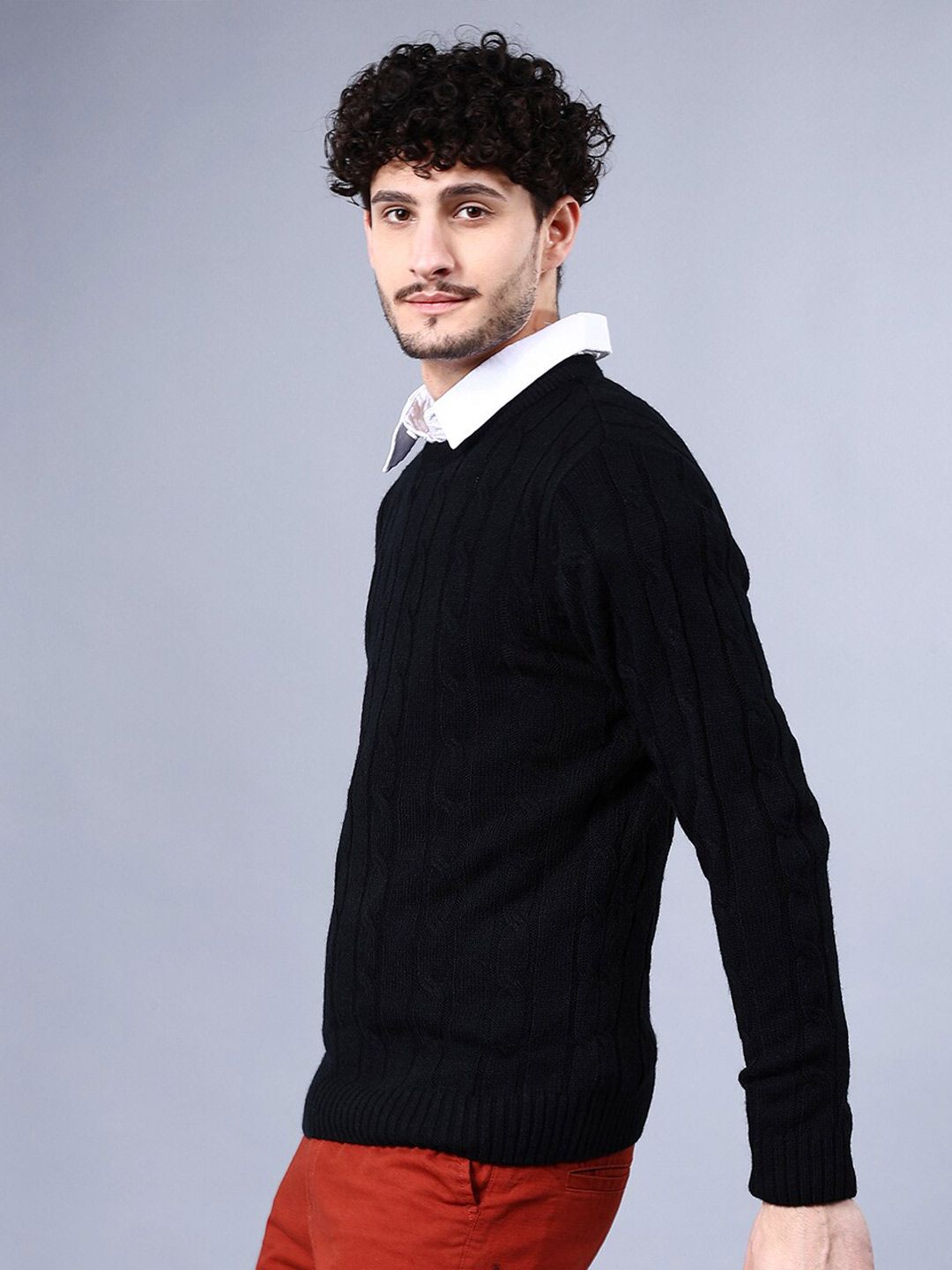 The Indian Garage Co  Striped Acrylic Pullover