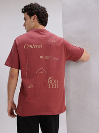 HRX by Hrithik Roshan Typography Printed Pure Cotton Yoga T-shirt