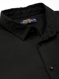 The Indian Garage Co Men Black Solid Comfort Casual Shirt