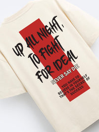 ADRO Men Graphic Printed Round Neck Cotton Oversized T-Shirt