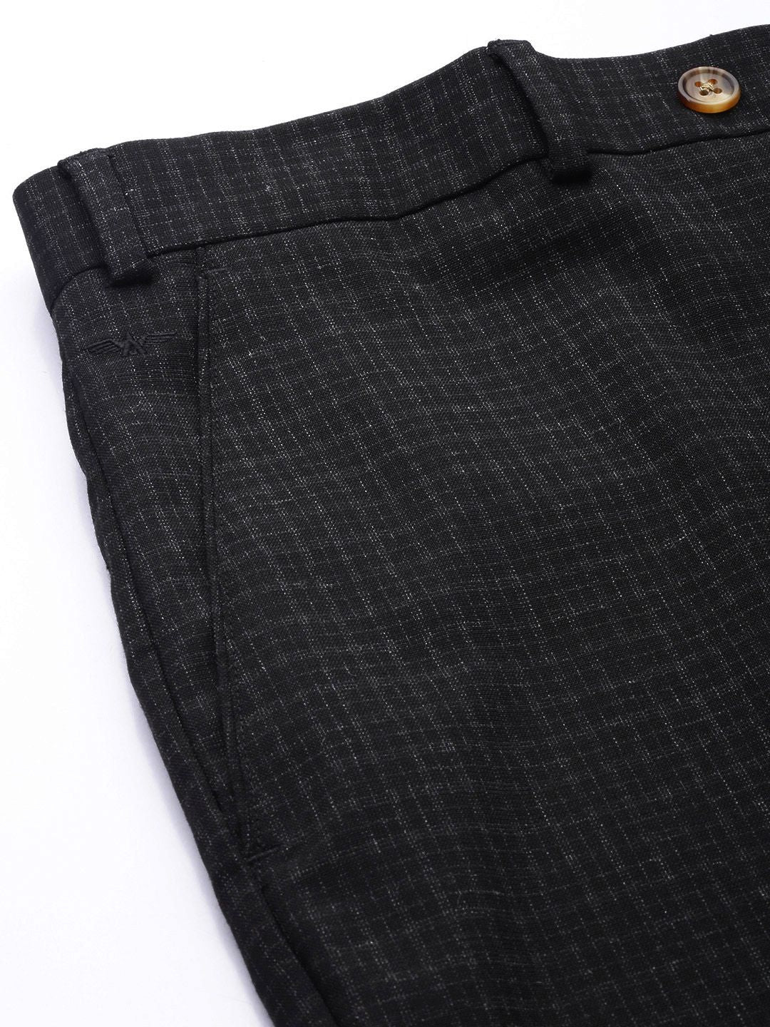 Park Avenue Men Checked Smart Fit Formal Trousers