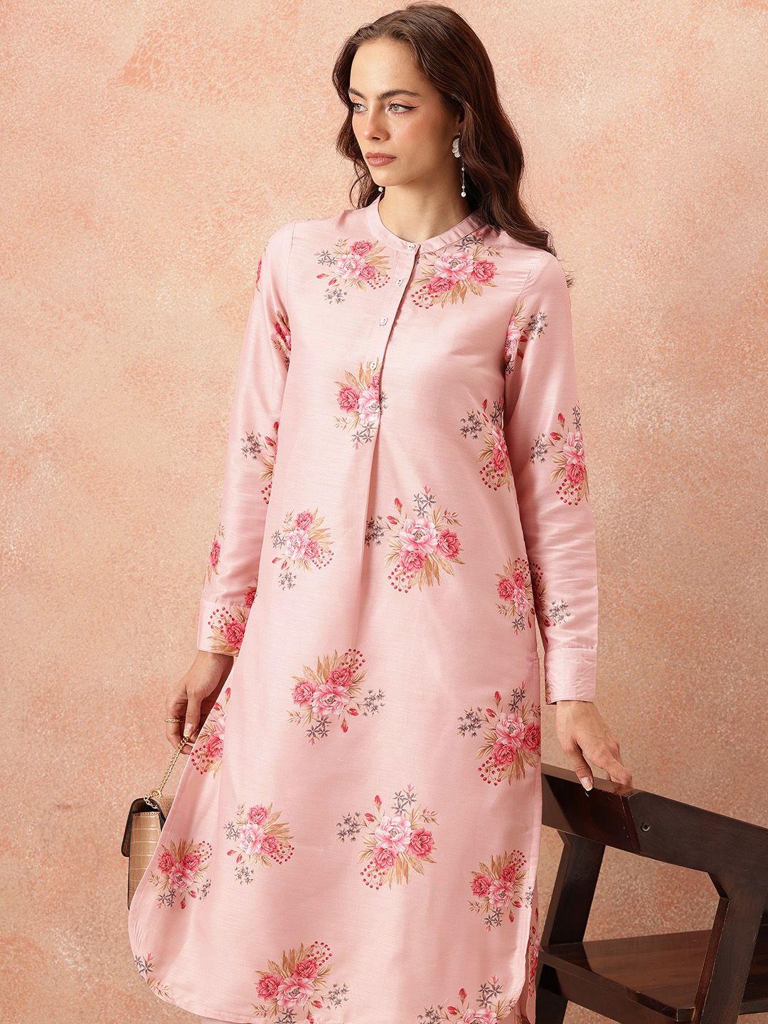 all about you Floral Print Kurta with Trousers