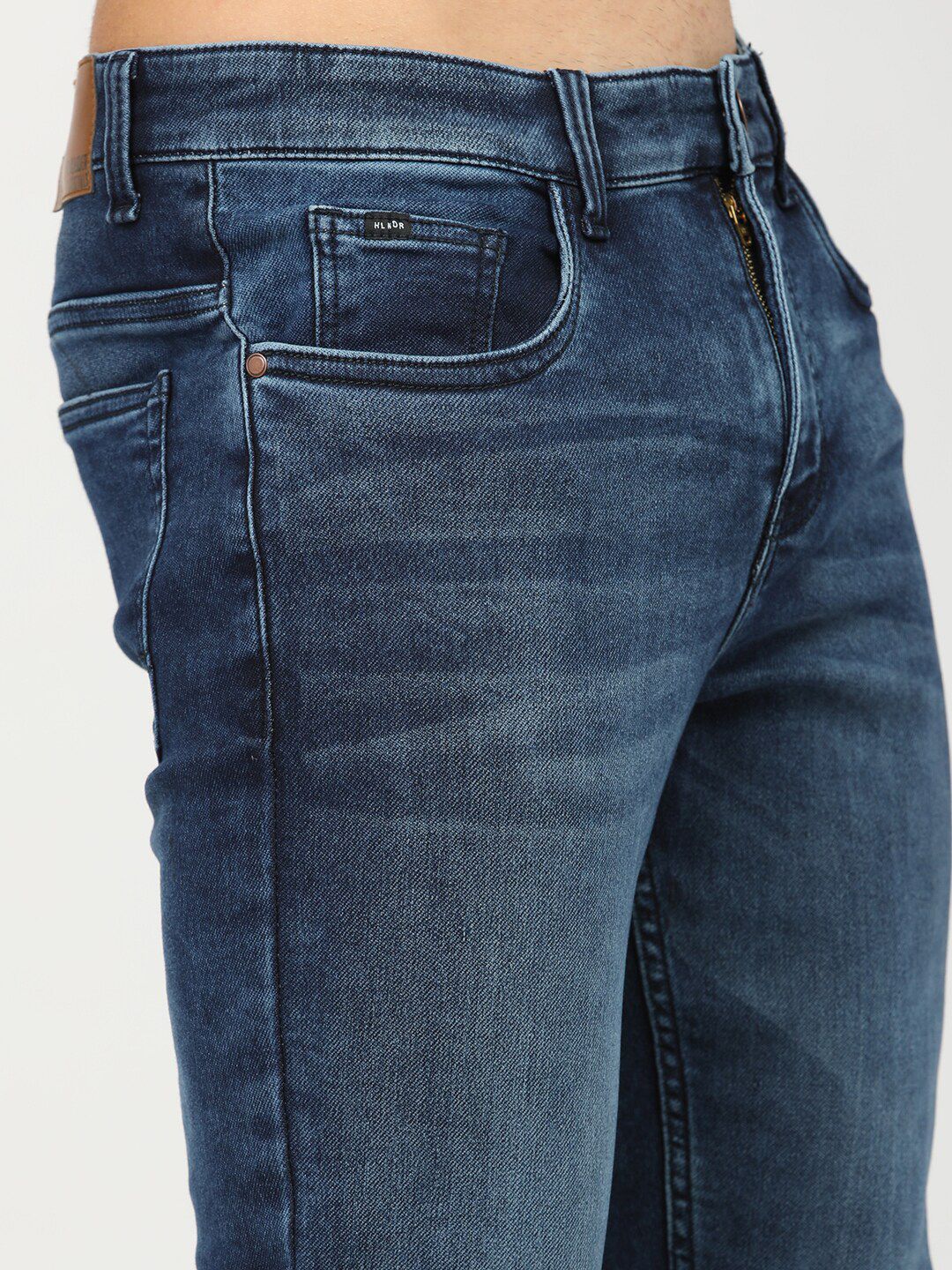HIGHLANDER Men Blue Tapered Fit Light Fade Stretchable Jeans
