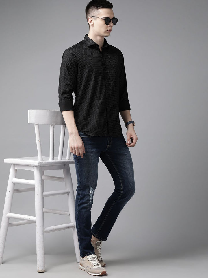 Park Avenue Men Slim Fit Pure Cotton Printed Casual Shirt