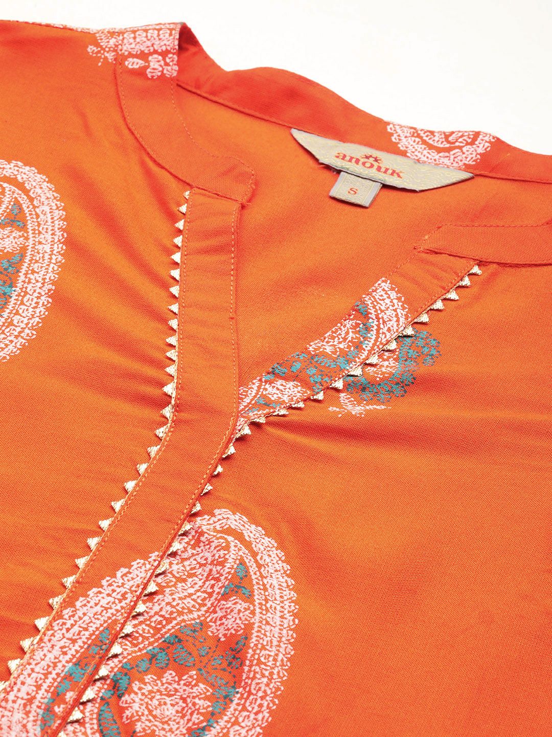Anouk Paisley Print Gotta Patti Kurta