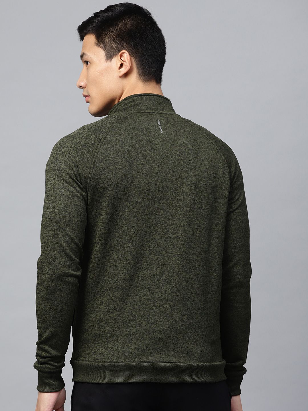 HRX by Hrithik Roshan Men Olive Green Training Rapid Dry Solid Sweatshirt
