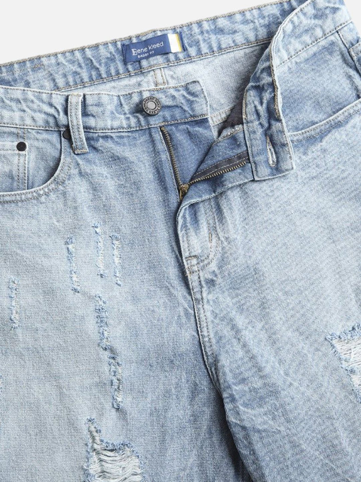 Bene Kleed Men Mid-Rise Highly Distressed Baggy Fit Jeans