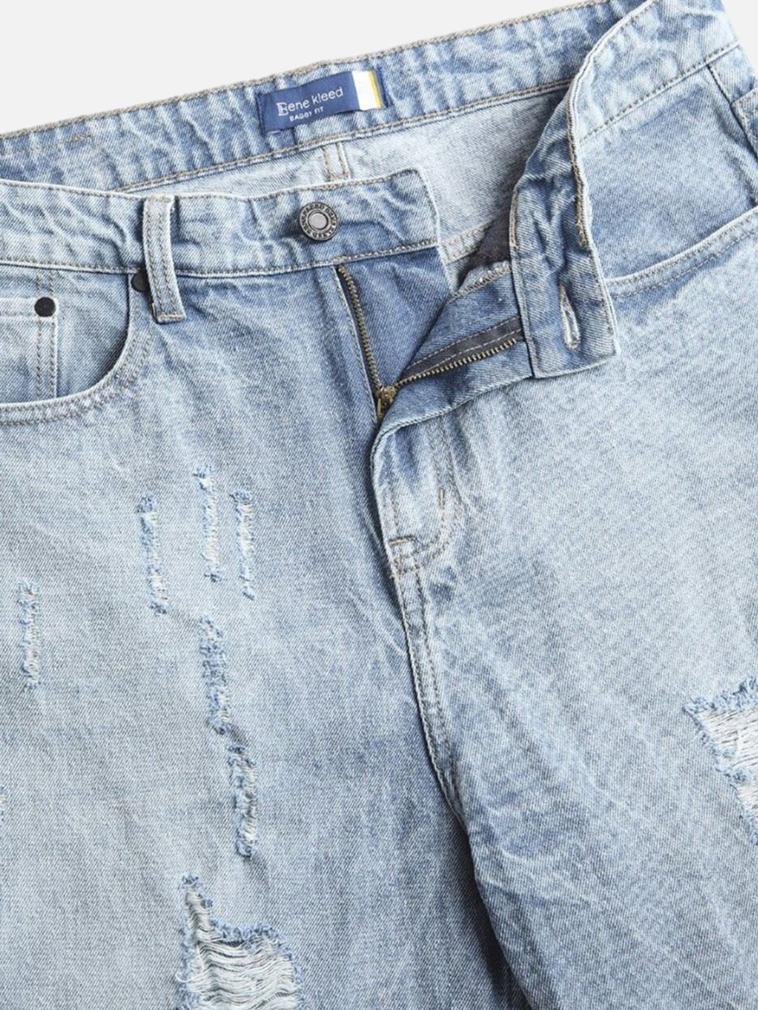 Bene Kleed Men Mid-Rise Highly Distressed Baggy Fit Jeans