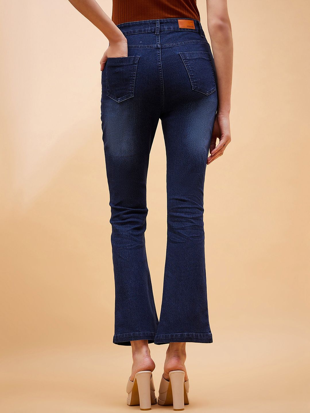 SASSAFRAS BASICS Women Bootcut Light Fade Clean Look Stretchable Jeans