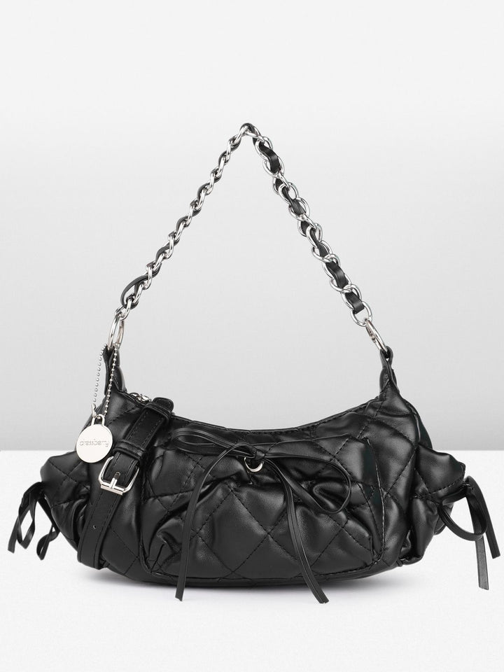 DressBerry Quilted Structured Handheld Bag
