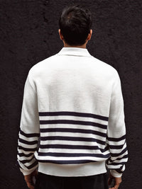 Powerlook Men Striped Polo Collar T-shirt