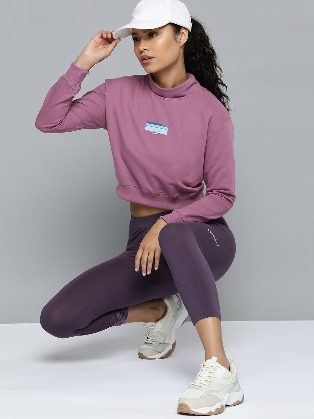 HRX by Hrithik Roshan High Neck Crop Lifestyle Sweatshirt