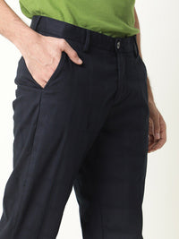 RARE RABBIT Men Alvas Checked Mid Rise Plain Slim Fit Trouser
