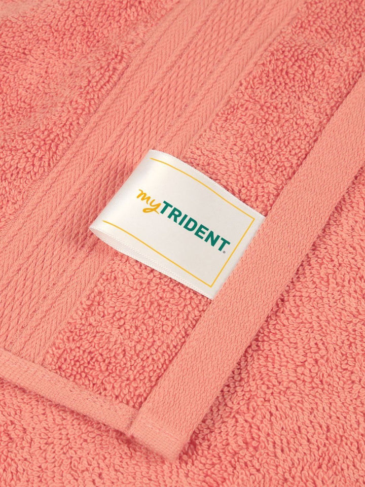 MYTRIDENT Peach 6 Pieces Cotton Soft Comfort 500 GSM Reversible Face Towel
