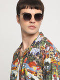THE BEAR HOUSE Floral Printed Cotton Casual Shirt
