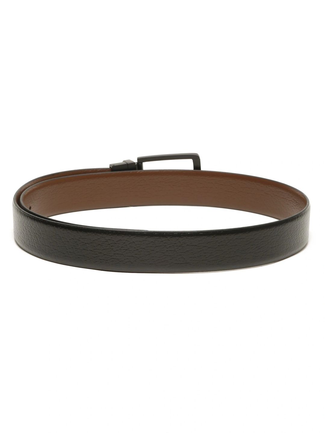 Teakwood Leathers Men Textured Leather Reversible Formal Belt
