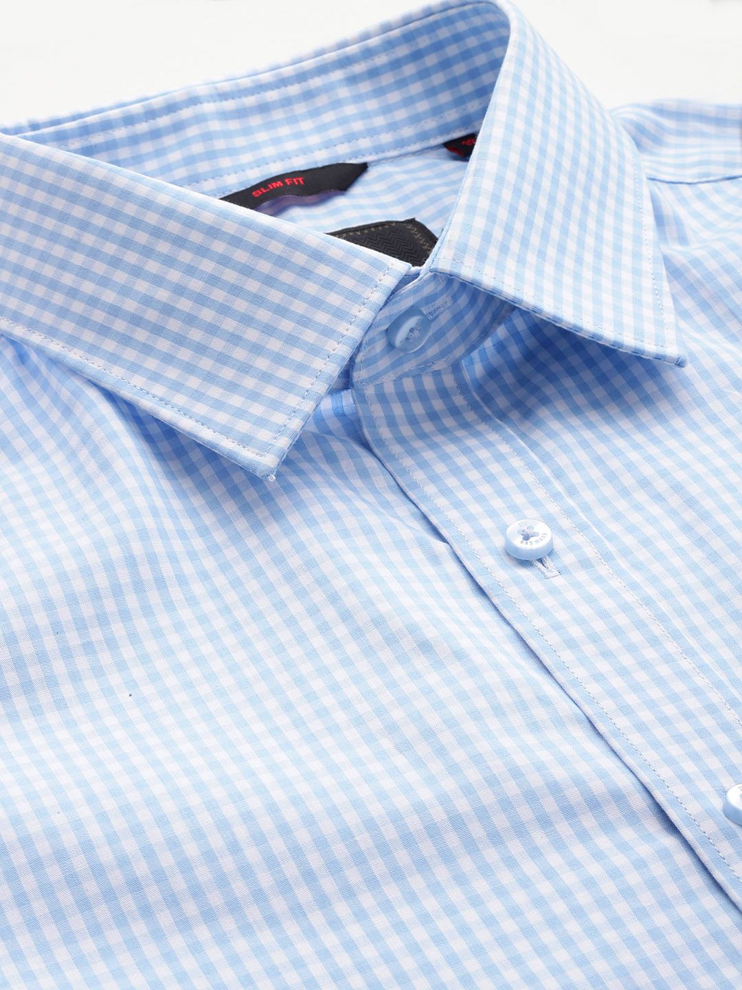Raymond Pure Cotton Slim Fit Checked Formal Shirt