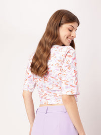 DressBerry Feminine Sassy And Wrapped In Style Crop Top