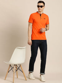 Being Human Men Red Polo Collar Pure Cotton T-shirt