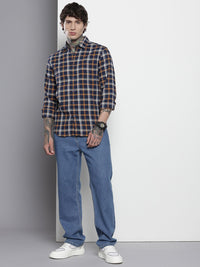 The Indian Garage Co Slim Fit Checked Casual Shirt