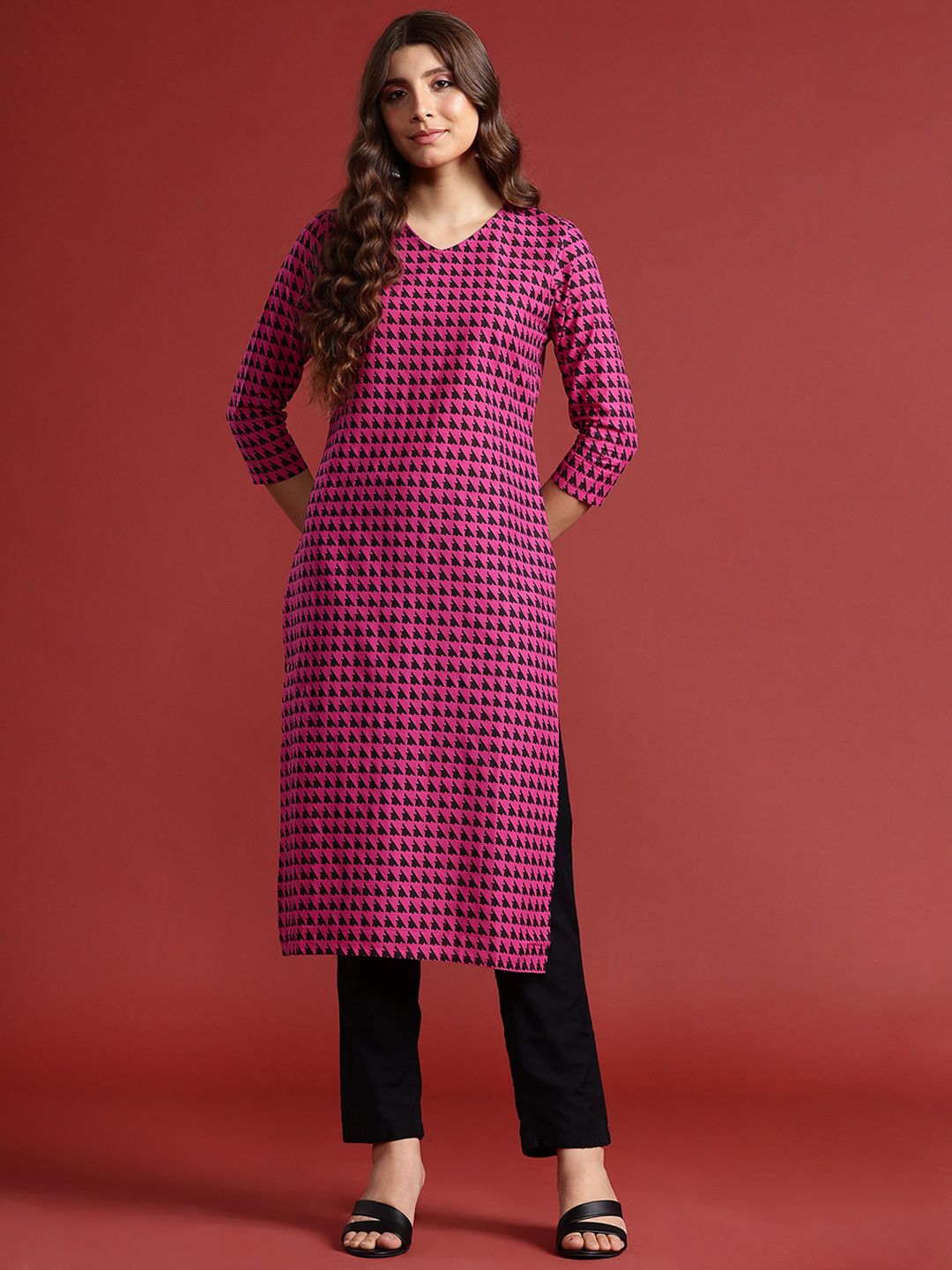Anouk Women Geometric Printed Kurta