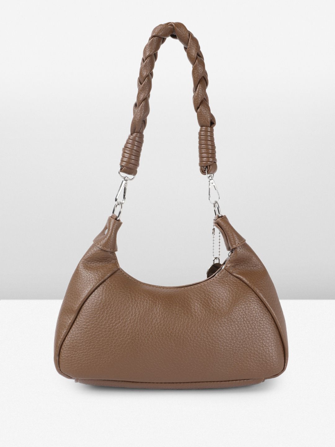 DressBerry Textured Structured Hobo Bag