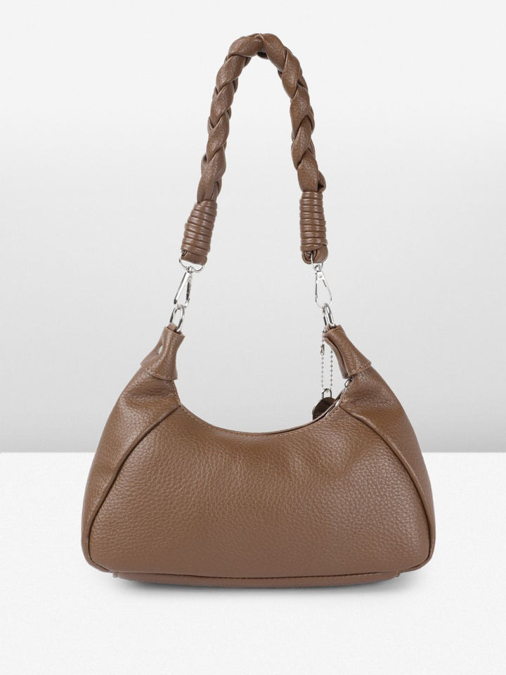 DressBerry Textured Structured Hobo Bag