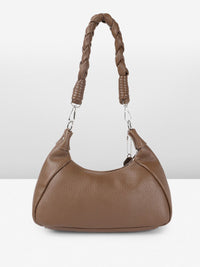 DressBerry Textured Structured Hobo Bag