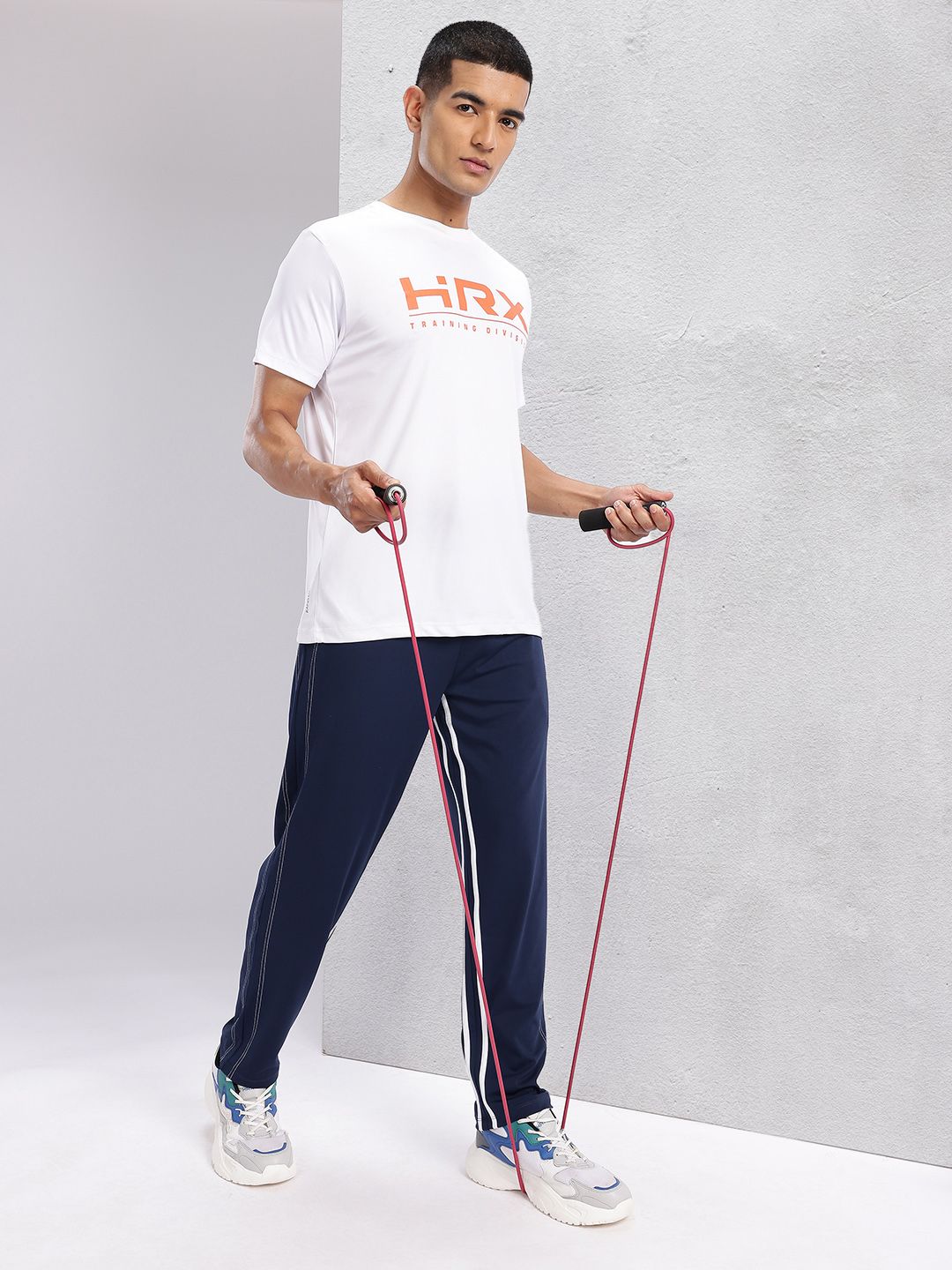 HRX by Hrithik Roshan Men Striped Detail Training Track Pants