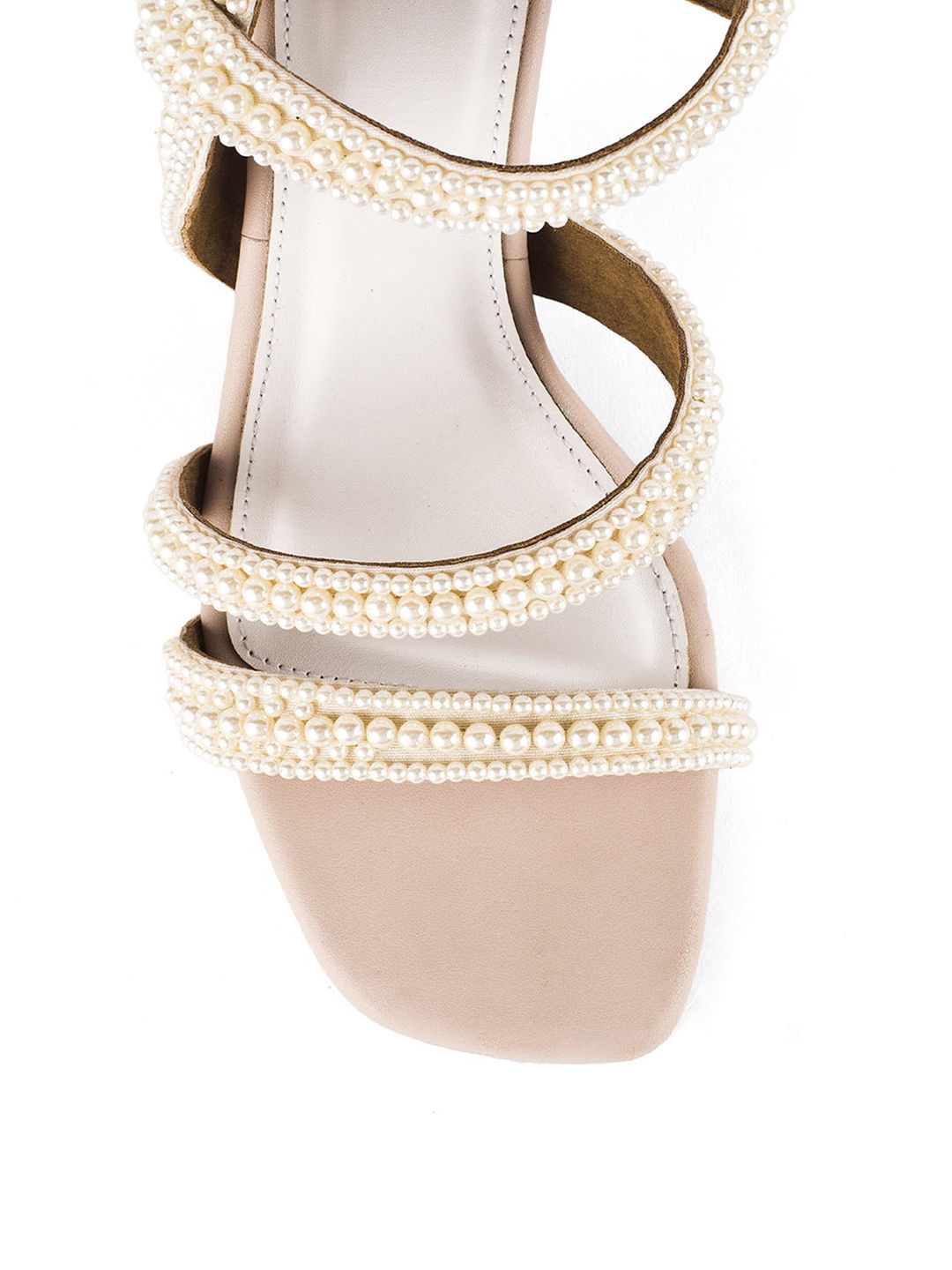 Lino Perros Embellished Open Toe Kitten Sandals