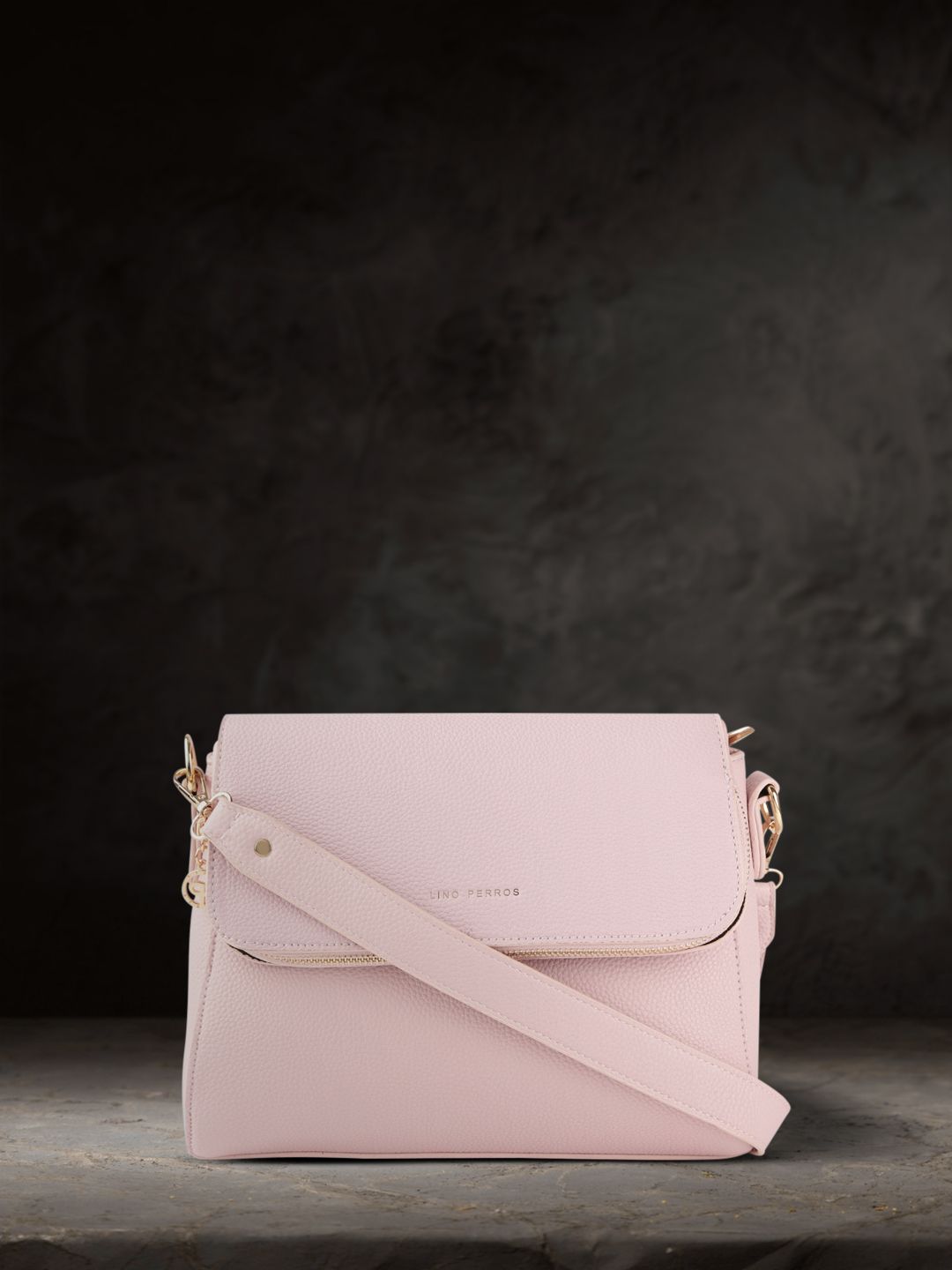 Lino Perros Pink Solid Shoulder Bag