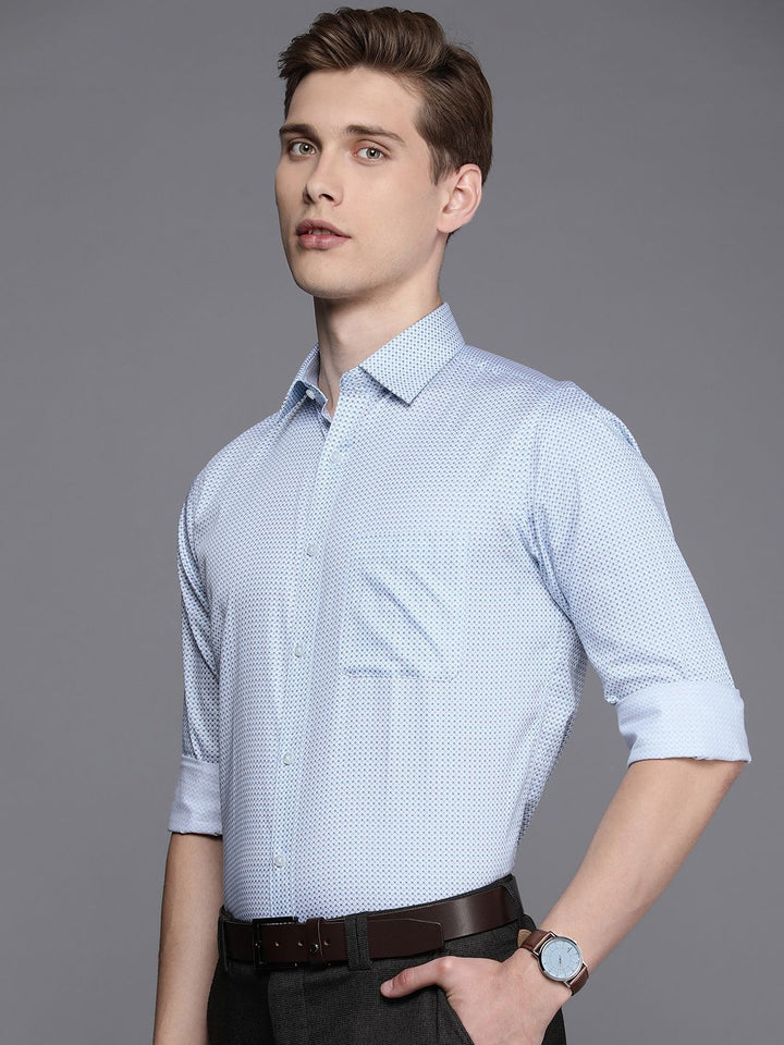 Raymond Pure Cotton Slim Fit Floral Printed Formal Shirt