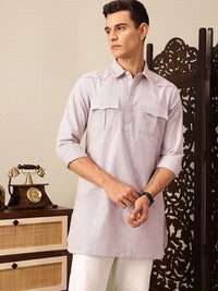 House of Pataudi Shirt Collar Pocket Detailing Rozana Kurta