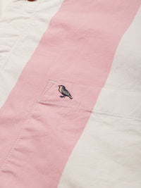 Mr Bowerbird Pure Cotton Collarless Striped Liberal Fit Casual Shirt