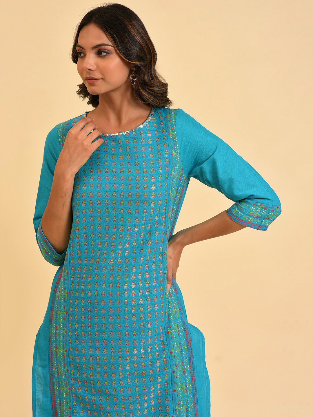 W Straight Cotton Kurta