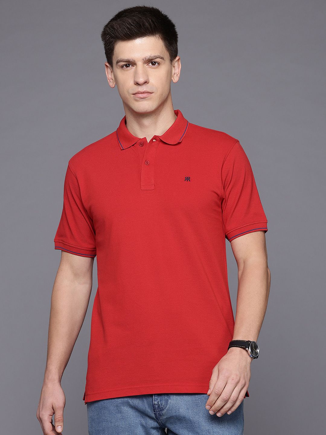 Raymond Modern Fit Pure Cotton Polo T-shirt