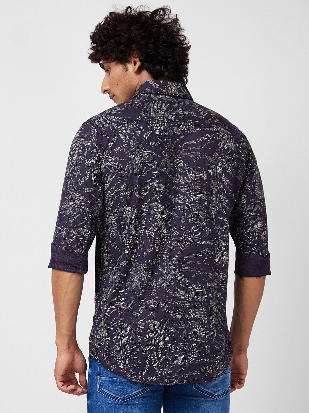 SPYKAR Slim Fit Abstract Printed Casual Shirt