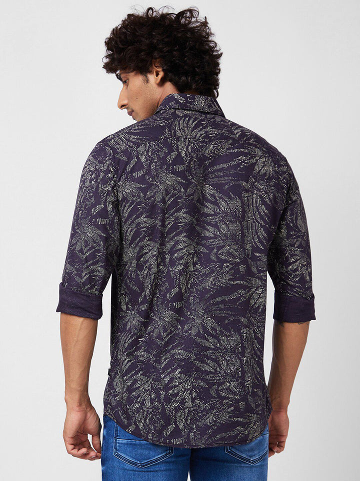 SPYKAR Slim Fit Abstract Printed Casual Shirt