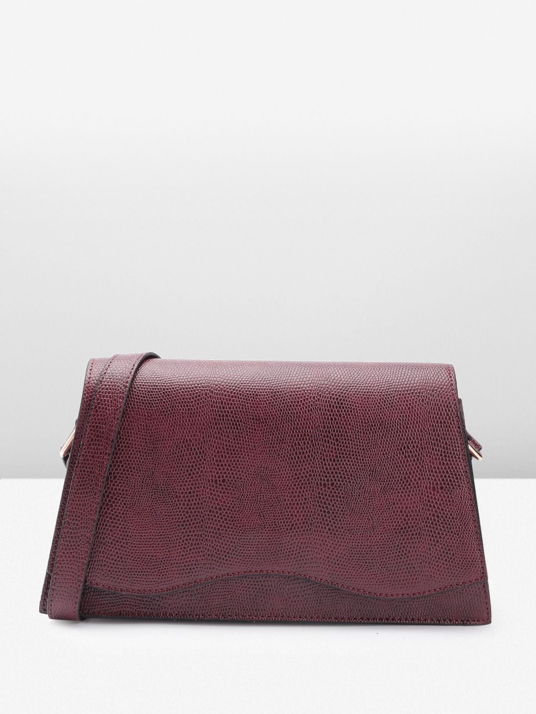The Label Life Snake Skin Textured Structured Sling Bag