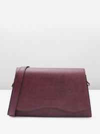 The Label Life Snake Skin Textured Structured Sling Bag
